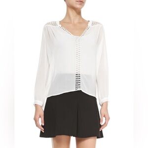 Sweet Wanderer ‎ Boho Women's Blouse White summer beach lightweight M knitting